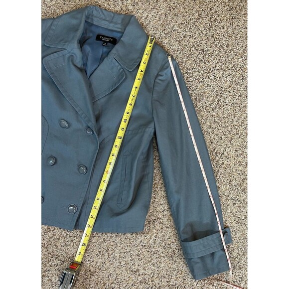 TALBOTS Jackie Fit Cropped Cotton Jacket Blazer - Slate Gray - Women's Sz 10 - Picture 10 of 10